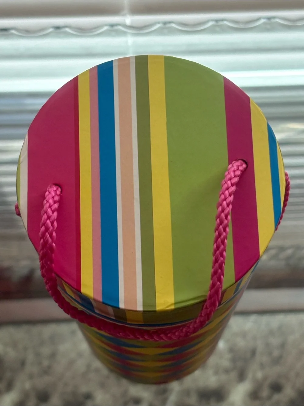 Multicolor Plaid Party Favor Tube - Vibrant Pink, Yellow & Blue